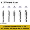 Набор из 10 шт. для извлечения винтов, набор из легированной стали, набор для извлечения поврежденных винтов, металлические сверла Easy Out, инструмент для извлечения сломанных болтов и шпилек Multi-Spline