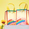 New Rainbow Gift Packaging Bag Waterproof Large Capacity Handbag PVC Swimming Storage Bag Party