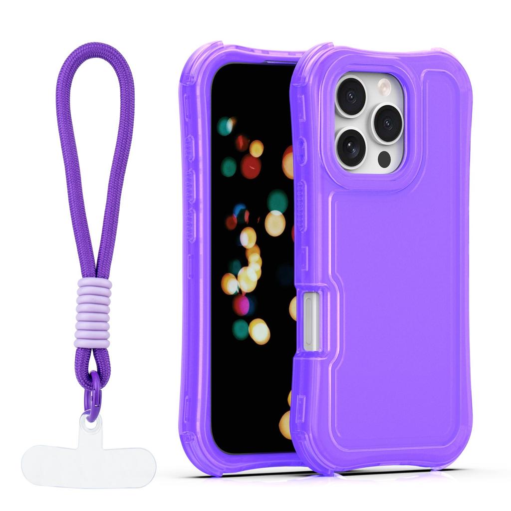 Nakładka Safepop Ze Smyczą Do Iphone 16 Pro 6,3" Fioletowa