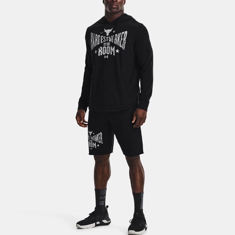 Under Armour Худи с принтом из махровой ткани Project Rock для мужчин Черный 1370458-001