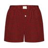 Women's High Waisted Casual Elastic Loose Retro Checkered Shorts