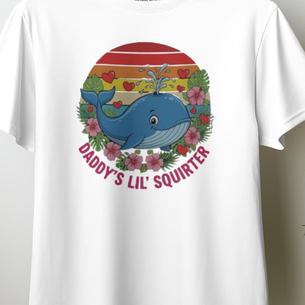 Daddy's Lil Squirter Shirt, Funny Whale T-Shirt, Dad Baby Gift, Dad Life Tee, Father's Day Gift, Funny Whale Shirt9