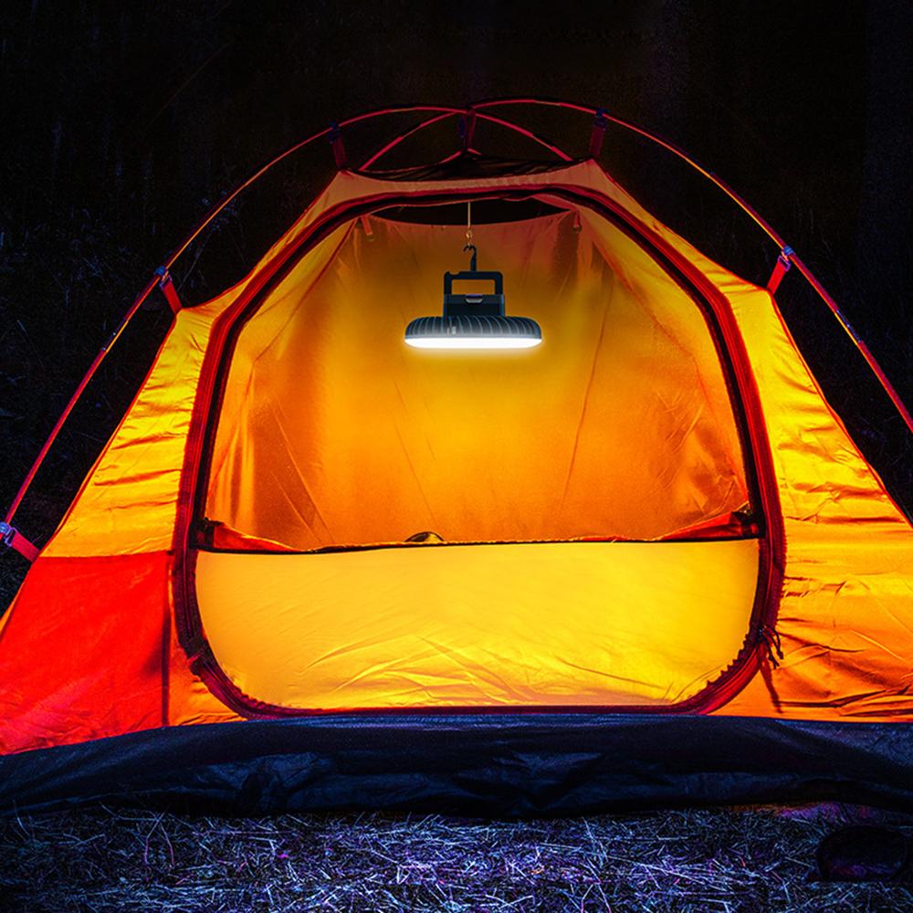 Портативный вентилятор для кемпинга со складным штативом, светодиодный фонарь, мини-настольный вентилятор, перезаряжаемый через USB, 2400 мАч