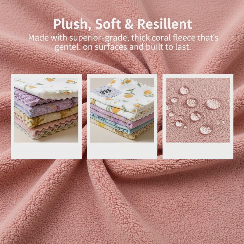 3pcs 30*30cm High Absorbency Kitchen Dish Towel For Easy Cleaning Durable Household Washing Cloth For Dishes And More