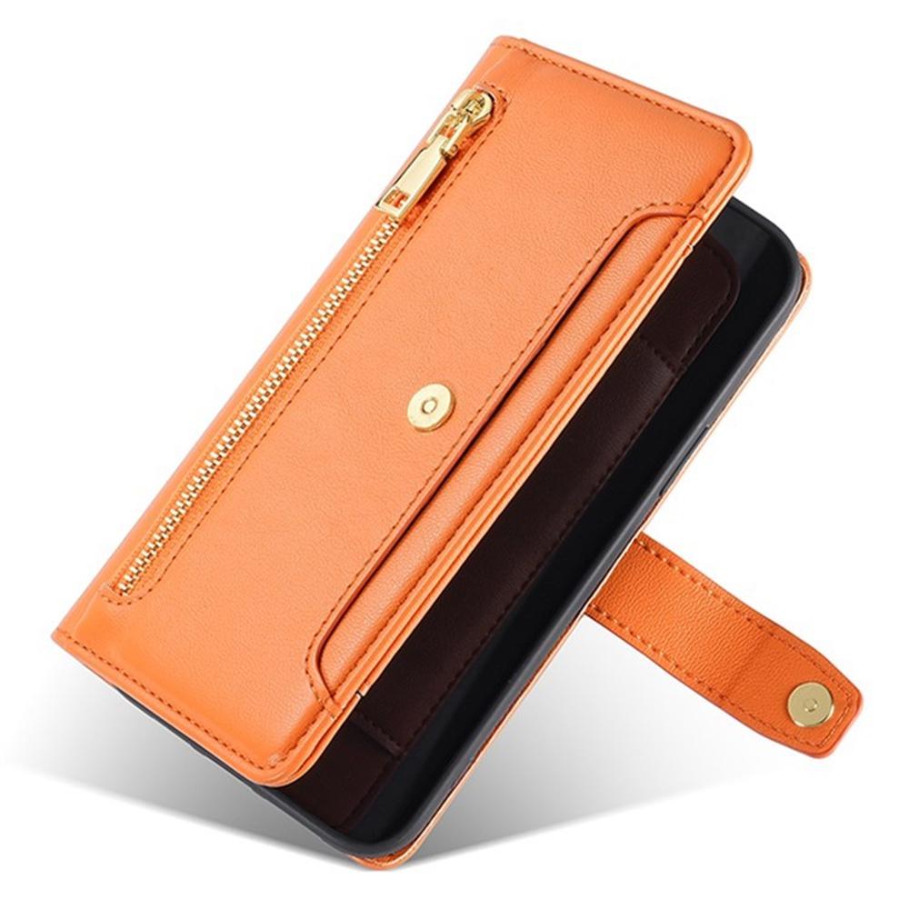 For Xiaomi Redmi 15C 4G (Global) (171mm)/Poco C85 4G (171mm) Leather Case Zipper Pocket Wallet Phone Cover with 2 Straps