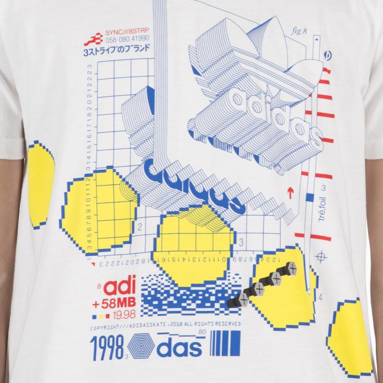adidas Оригинальная футболка с логотипом Skateboarding Vetter, удобная, с круглым вырезом и коротким рукавом, для мужчин, белая DU8389