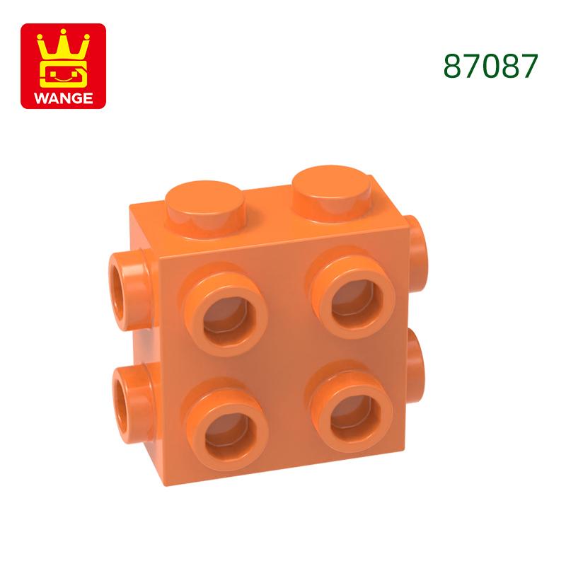 Non-Toxic 73Pcs/Lot 87087 4 Sides 4 Holes Building Blocks Moc Accessories Compatible With Bricks Diy Children Toy Gift