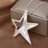 Y2K Пустотелая подвеска в виде пятиконечной звезды для женщин Egirl Корейская мода Панк Свитер Цепочка на шею Тренд Ювелирные изделия