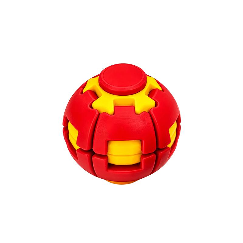 Антистресс Игрушка-фиджет 3D-печатный вращающийся шарик Украшение Настольные аксессуары Забавная шарик для снятия стресса Нажмите, чтобы вращать Подарки
