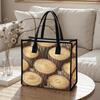 Wood Grain Pattern Daily Tote Bag Fashion Casual Portable Large Capacity Shopping Handbag