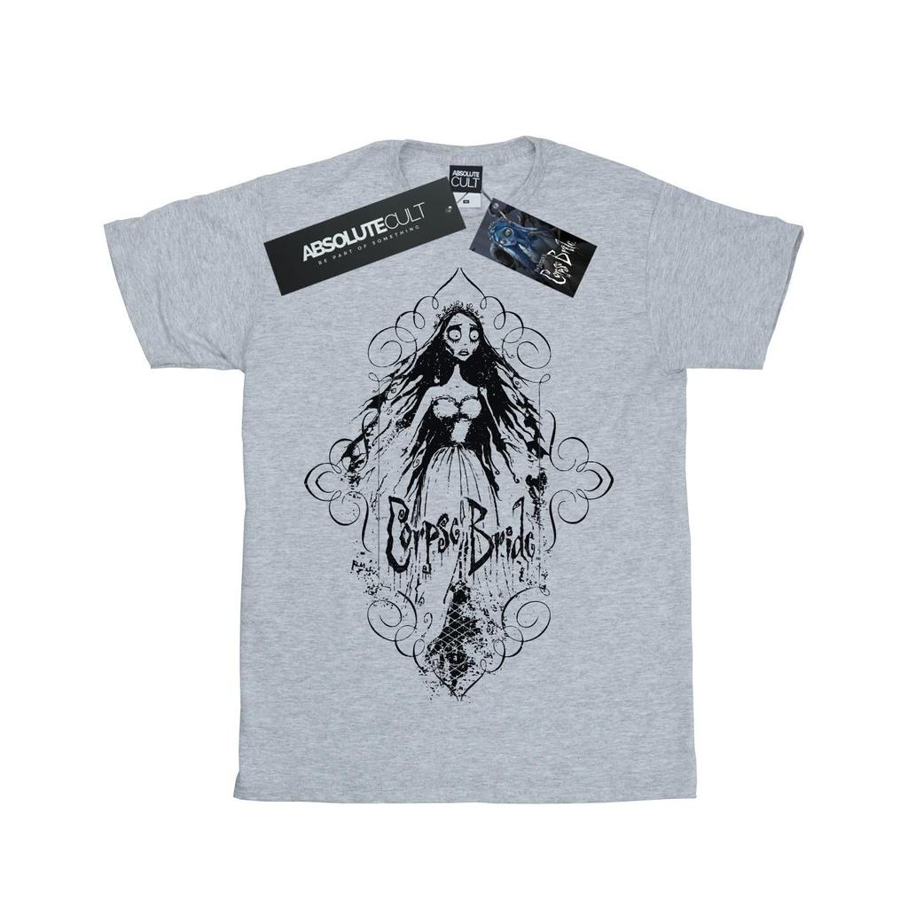 Хлопковая футболка Corpse Bride Girls с эскизом невесты