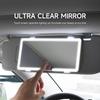 Автомобильное светодиодное зеркало для макияжа HD со светодиодным сенсорным экраном, солнцезащитный козырек, внутреннее зеркало заднего вида с тремя регулировками яркости и функцией затемнения, автомобильное зеркало для макияжа