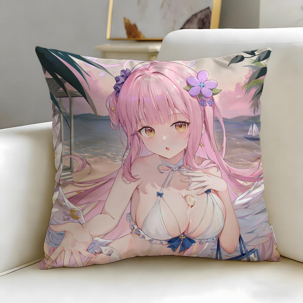popular anime character Misono Mika Cushion Cover Soft EasyWash Pillow Case Versatile for Couch Bed Travel and Office