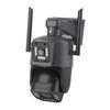 2MP WiFi Binocular Zoom Camera Wide Angle HD Automatic Tracking TF Card Storage Accurate Alarm
