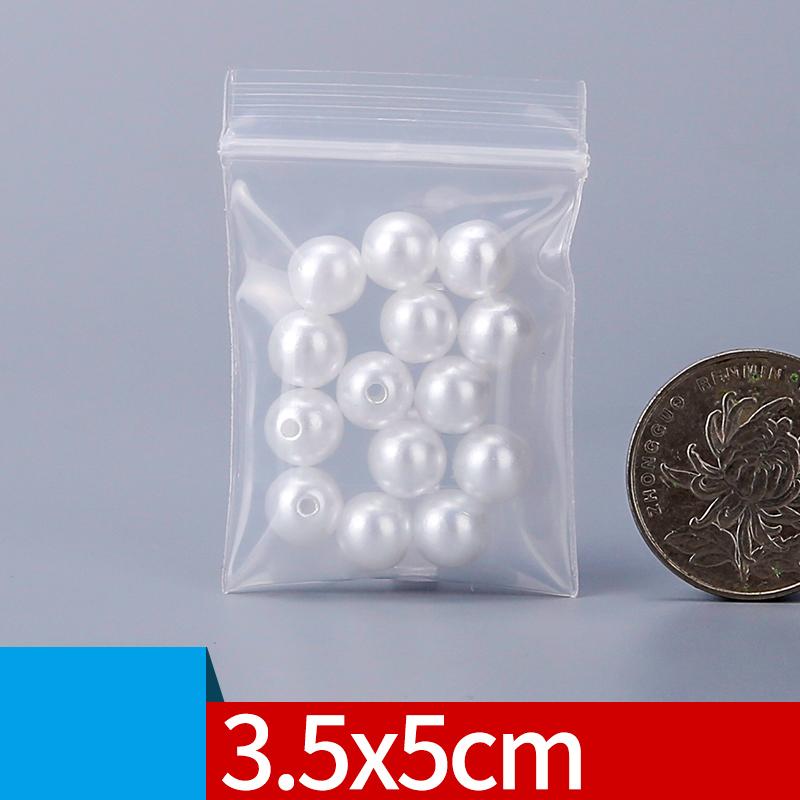 StoBag 100 шт. прозрачные мини-пластиковые пакеты с застежкой-молнией, небольшие герметичные ювелирные изделия, пищевая упаковка, прозрачный мешочек для хранения, водонепроницаемый, многоразовый