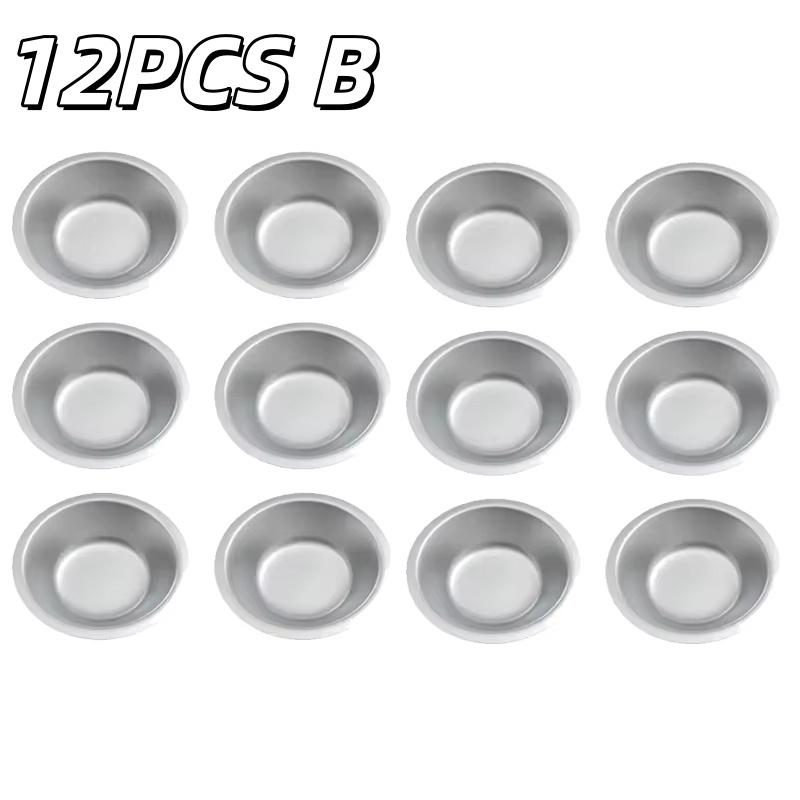 6/12pcs Stainless Steel Painting Color Bowls Dish Easy To Pour Mouth Paint Color Grading Tray For Pigment Cosmetics Accessories