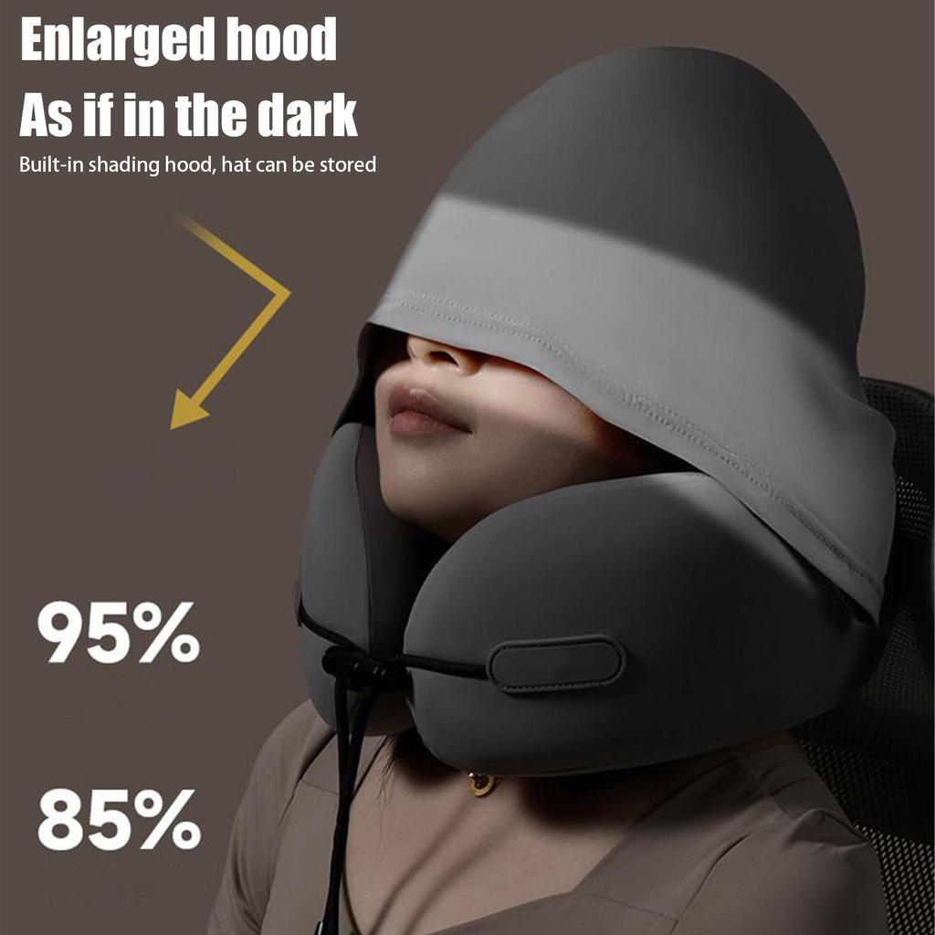 Car Headrest Pillow Soft U Shaped Neck Pillow Ergonomic Cushion Pad Sleep Aid Tool Shading Headrest for Sitting Nap Bed Road
