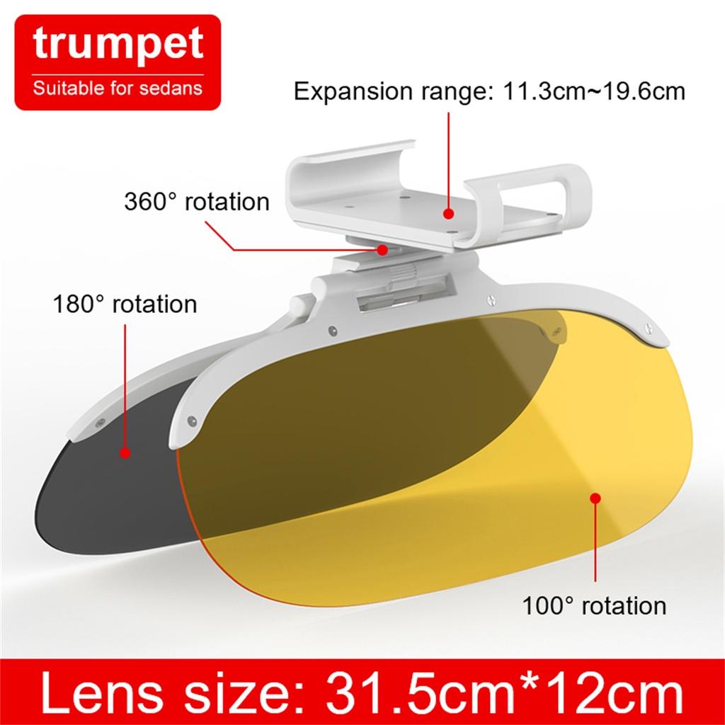 Автомобильные принадлежности Антибликовое зеркало Антиультрафиолетовое Отражающее солнечный свет Пластиковый Акриловый солнцезащитный козырек Коммерческий автомобиль Универсал Минивэн