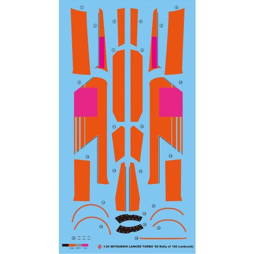 Platz/NuNu 1/24 Racing Series Mitsubishi Lancer Turbo 1982 1000 Lakes Rally Plastic Model Kit PN24018 (Car)