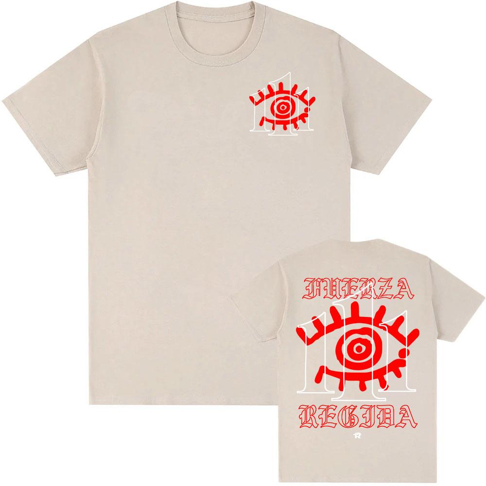 Фуэрса Регида 111XPANTIA 2025 Футболка Летняя С круглым вырезом Мужские футболки Хлопковые футболки Повседневная Унисекс Уличная одежда Хип-хоп Мужская Женская Одежда