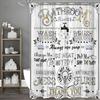 Fun Inspirational Life Quotes Toilet Rules Simple Shower Curtain, Bathroom Decorative Shower Curtain, Waterproof Shower Curtain