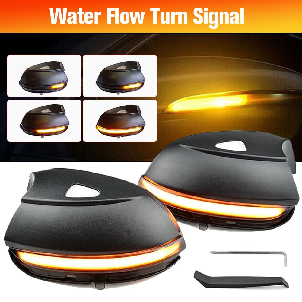 2x Dynamic LED Turn Signal Light Mirror Indicator Lamp for VW Passat B7 11-15 Scirocco09 CC11-17 EOS11-15