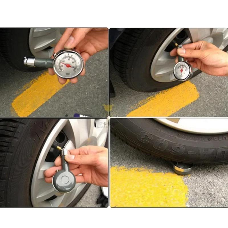 Цифровой манометр для шин - Высокоточный показатель PSI/бар/кПа с инструментом клапана спуска воздуха для автомобиля, грузовика, мотоцикла, велосипеда, автоуход