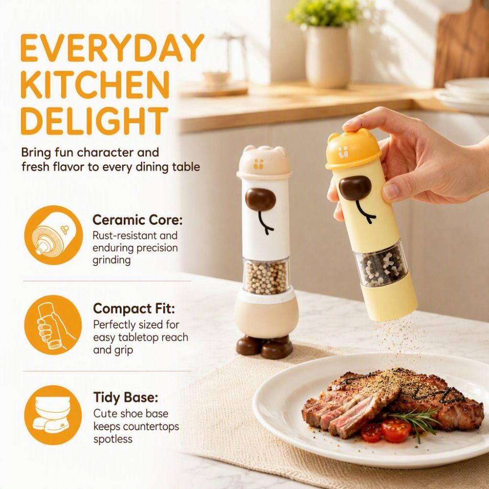 Cute Electric Salt Grinder Large Capacity Salt And Pepper Grinder Spice Mill Cooking