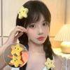 Cute Blush Plush Yellow Star Hair Clip Duckbill Clip Sweet Girl Hair Pin Bangs Side Clip Woman Headwear Barrette