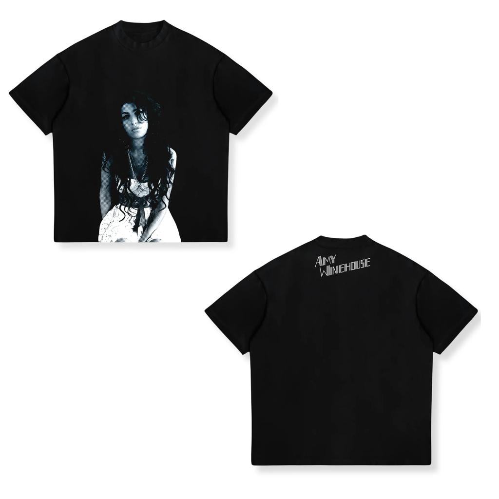 2026 Amy Winehouse Легендарная футболка Печатные футболки Унисекс Женская хлопковая футболка с коротким рукавом Хип-хоп Топы Летняя уличная одежда
