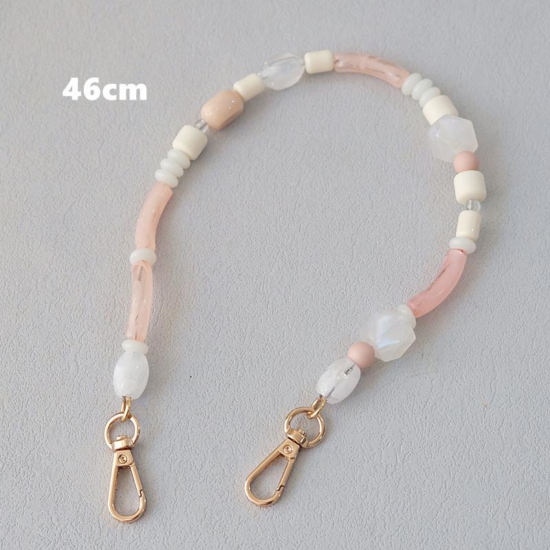 Новый аксессуар для женской сумки, красочные деревянные смоляные бусины, браслет ручной работы, акриловые цепочки для сумок, женская сменная цепочка для ручки сумки