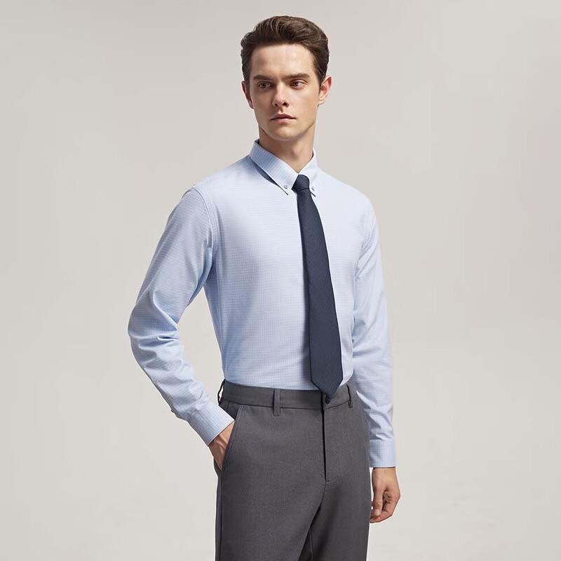 YOUNGOR Мужская рубашка business casual приталенного кроя