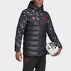 Adidas Mufc Ssp Padjkt Printed Color Block Hooded Cotton Jacket Winter Men Jacket Black DX9066