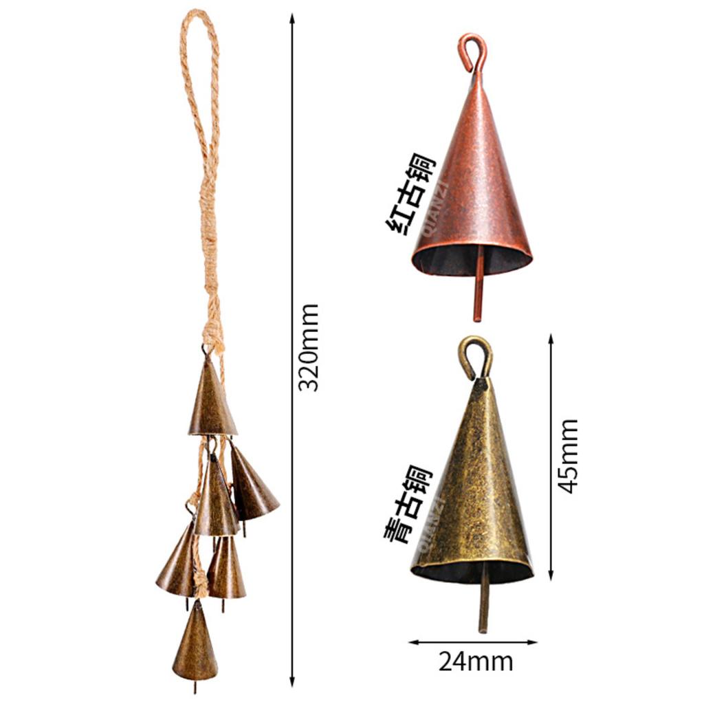 Hemp Rope Bell Ornament, Witch Bell, Christmas Tree Bell, Bell, Horn, Iron Bell, Home Decor