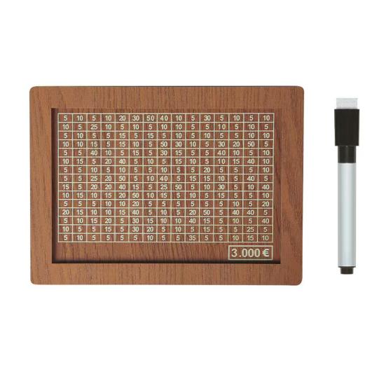 Деревянная копилка для денег, копилка для челленджа по накоплению денег с целью и цифрами, копилка со стираемым маркером для детей и взрослых