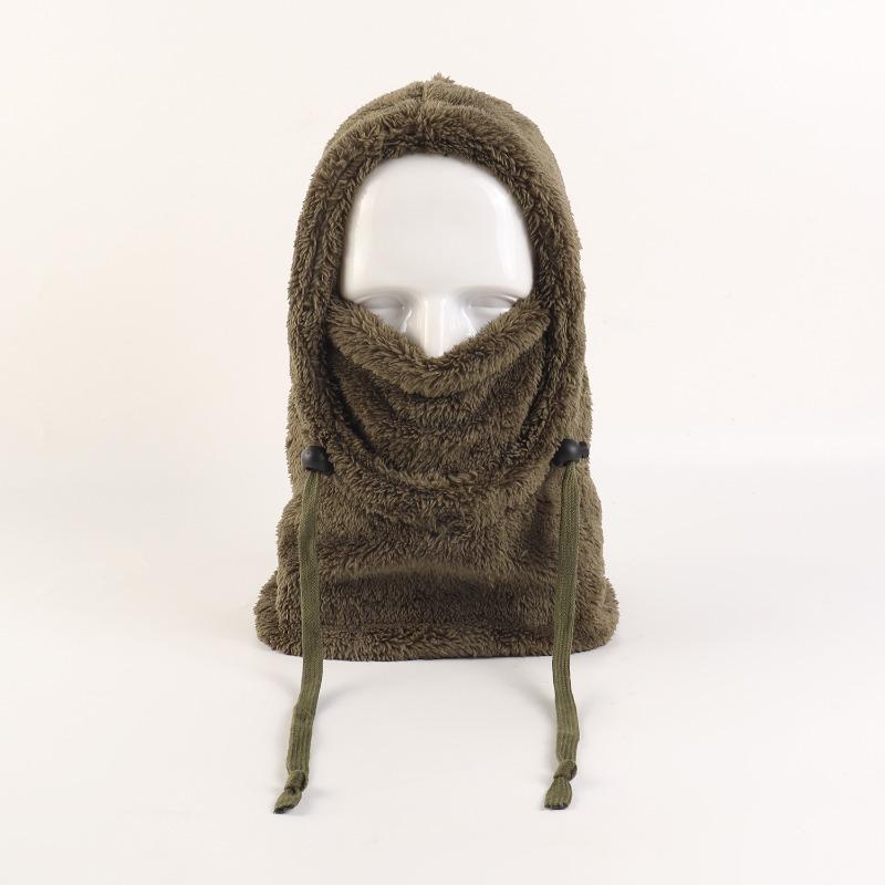 Autumn and Winter Cute Little Bear Ear Children's Pullover Hat, Outdoor Warm Ear Protection Scarf One-piece Hat, Windproof Hat