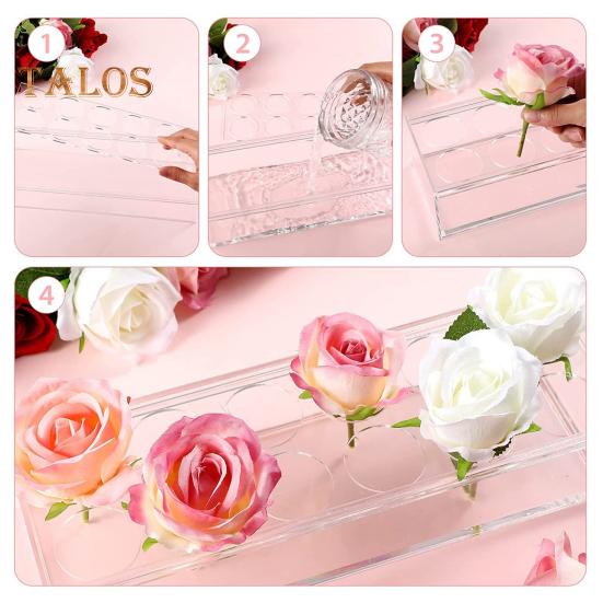 Держатель для цветов Прямоугольная декоративная экологически чистая полезная акриловая коробка Держатель для цветов Декор стола