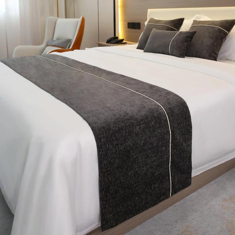 Однотонные покрывала Дорожка для кровати Двухслойная кровать Флаг Плед Постельное белье Односпальная кровать Queen King Покрывало Полотенце Украшения для дома и отеля