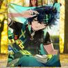 1pc Genshin Impact Kinich1 Theme Blanket - Digital Print, Polyester, Cozy for All Seasons, Perfect for Outdoor, Camping, and Travel