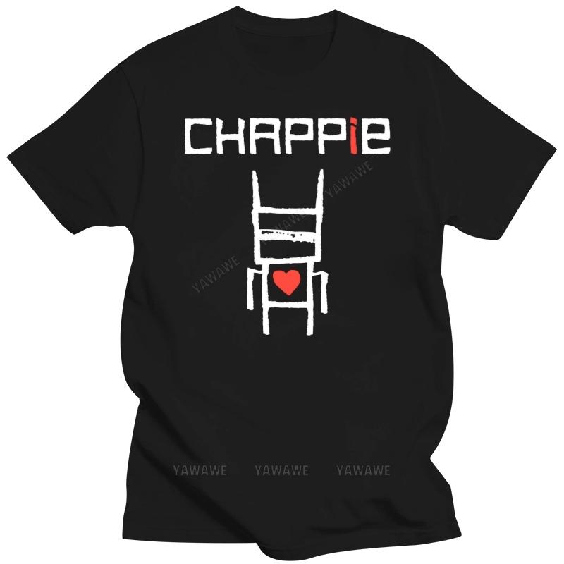 Мужская футболка оверсайз топ Chappie Футболка Love Chappie Футболка с коротким рукавом Мужская футболка с графикой Базовая Смешная Хлопковая футболка