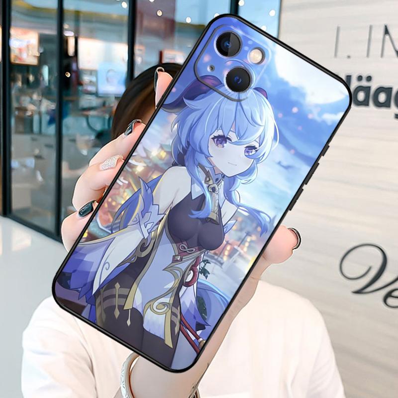 Чехол для телефона Ганьюй Genshin Impact для iPhone 13 12 Mini 11 14 15 16 Pro Max Plus X XS Max XR Защитный корпус