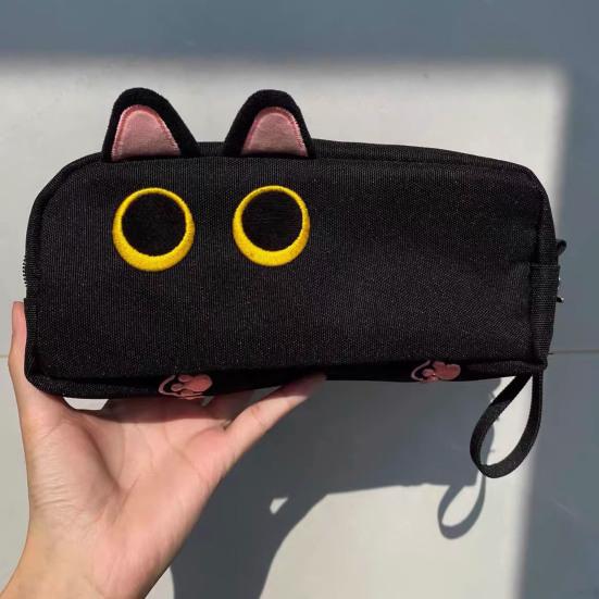 3D Пенал-кошка большой вместимости, милый пенал-кошка, сумка для ручек на молнии, органайзер для канцелярских принадлежностей, офисные, школьные, студенческие принадлежности