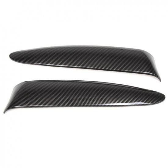 ABS Carbon Fiber Front Bumper Upper Grill Moulding Strip Trim For Fiat 500 16-24