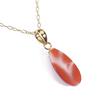 Red Coral Pendant Drop K18 Yellow Gold Undyed