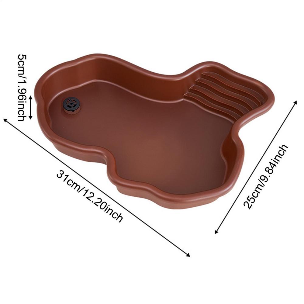 Большая кормушка для черепах, кормушка для рептилий с рампой и платформой для баскинга, миска для еды и воды для черепах, змей, бородатых агам