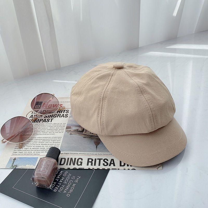 Винтажные осенне-зимние шапки для женщин, однотонная однотонная восьмиугольная кепка газетчика, женская повседневная шапка, зимний берет, женские кепки художника