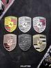 AFUHD1 3D Metal Car Emblem Hood Front Modification Sticker Body Badge Creative Decorative Decal For Porsche Panamera Cayenne 911 Cayman