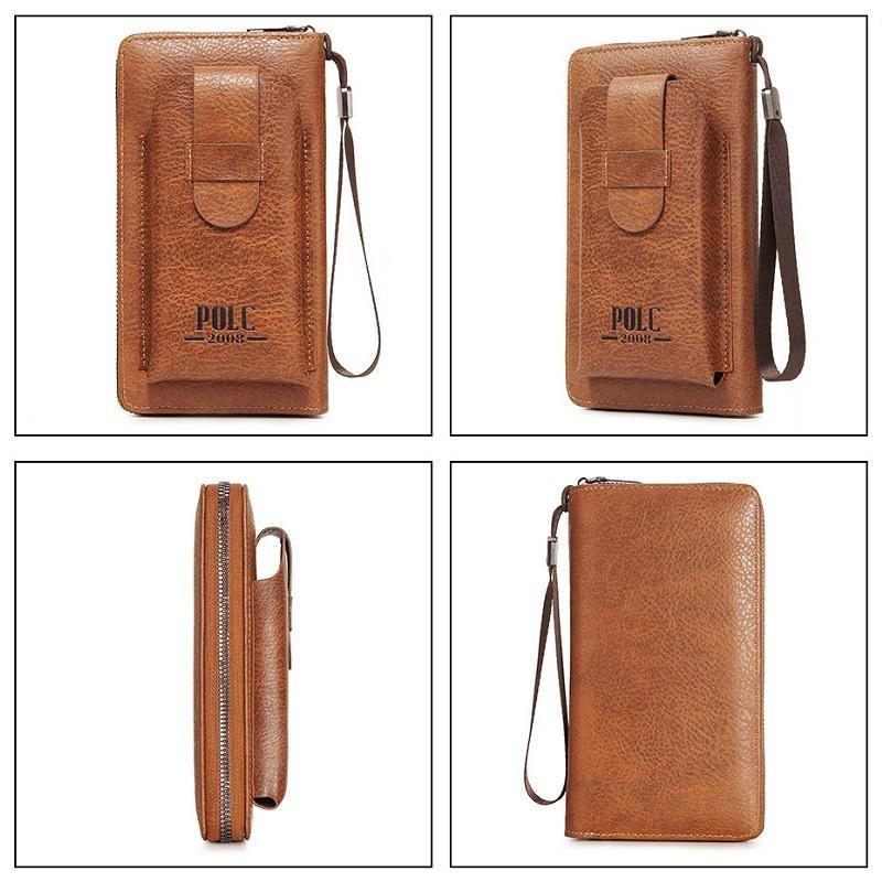 Мужской клатч большой емкости, мужские кошельки, карман для мобильного телефона, карман для карточек, высококачественный универсальный кошелек для мужчин, клатч