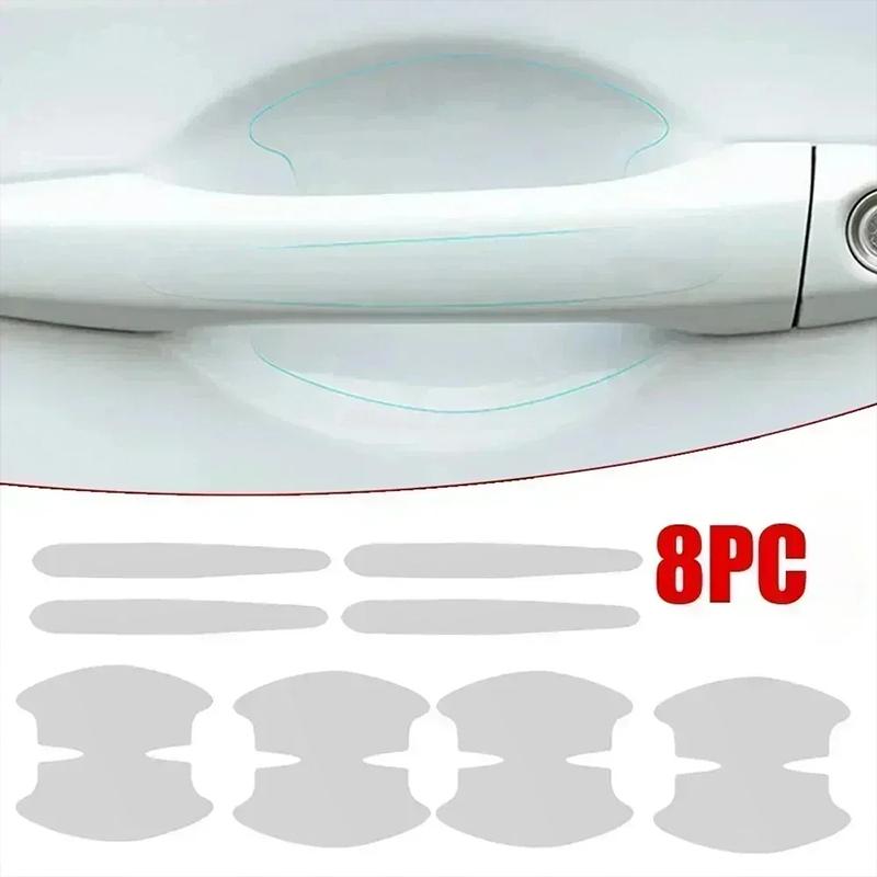 Transparent Car Handle Anti Collision Protection Strip 8 Piece Set Universal Car Door Handle Bowl Scratch Protective Stickers