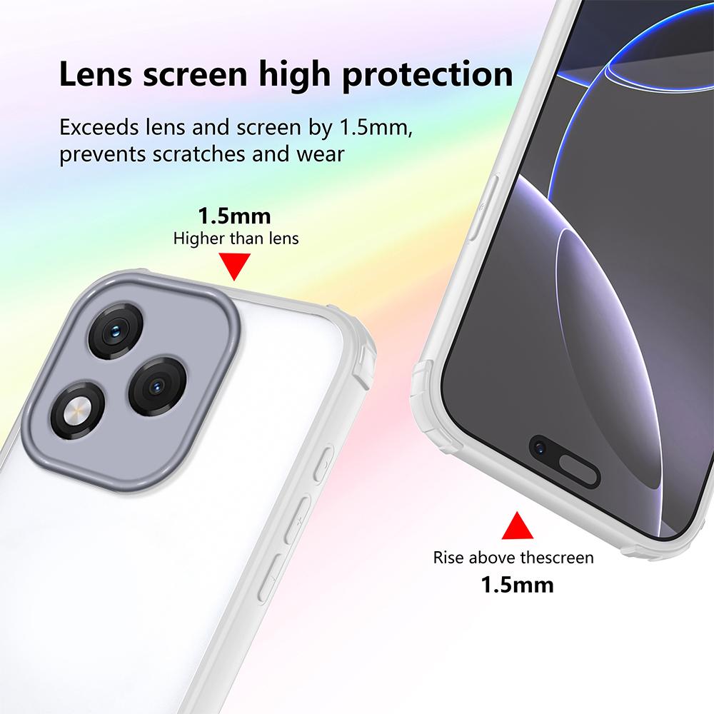 For Honor 400 Lite 5G Case Reinforced Corner Shockproof TPU + Acrylic Phone Cover